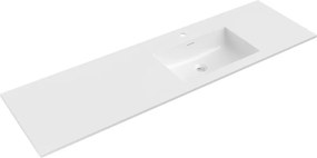 Mexen Otis lavatório embutido na bancada direito 161 x 46,5 cm, branco brilhante - 25181600P