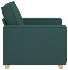 Sofá-cadeira Verde Escuro 60 cm Tecido