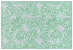 Tapete de exterior com padrão de folhas de palmeira verde claro 120 x 180 cm KOTA Beliani