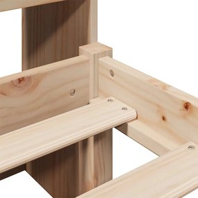 Cama com estante sem colchão 90x190 cm pinho maciço