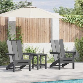 vidaXL Móveis de Lounge para Jardim com almofada 3 pcs Cinzento-claro