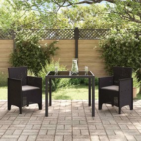 Cadeiras de Jardim 2 pcs Castanho Padrão Plástico, Poliéster