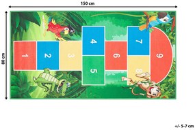 Tapete para crianças com jogo e desenho de animais 80 x 150 cm BABADAG Beliani