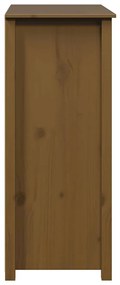 Aparador alto 83x41,5x100 cm pinho maciço castanho-mel