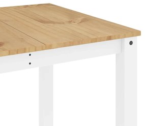5 pcs conjunto de jantar Panama madeira pinho maciça branco