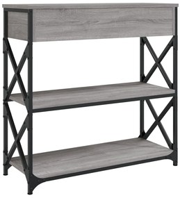 Mesa consola 75x28x75 cm derivados de madeira cinzento sonoma
