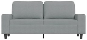 Sofá de 2 lugares em tecido 140 cm cinzento-claro