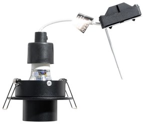 Conjunto de 6 focos embutidos pretos GU10 35mm redondos inclináveis - Installa Moderno