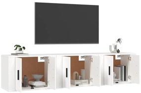 Móveis de TV de parede 3 pcs 57x34,5x40 cm branco