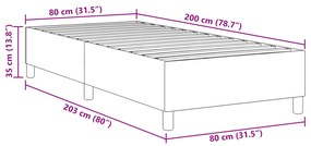 Cama Box Spring Verde Claro Cinza 80x200 cm Tecido De Cordão