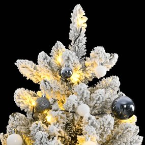 Árvore Natal artificial articulada c/ 300 luzes LED+bolas 180cm