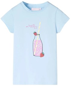 T-shirt de criança azul-suave 128