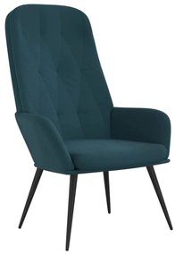 Cadeira de descanso veludo azul