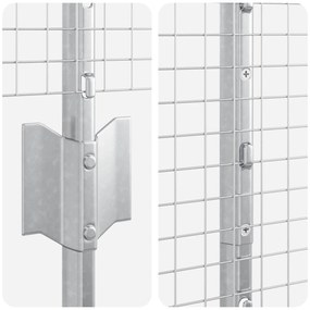 Conjunto de Cerca de Jardim Conjunto de 2 Aço Galvanizado