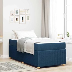 vidaXL Estrutura da Cama Outros Azul 90 x 190 cm tecido