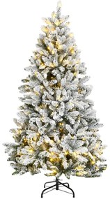 vidaXL Árvore Natal articulada artificial c/ 300 luzes LED/neve 240 cm
