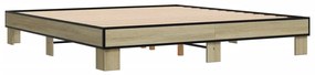 Estrutura de cama 160x200 cm derivados madeira/metal