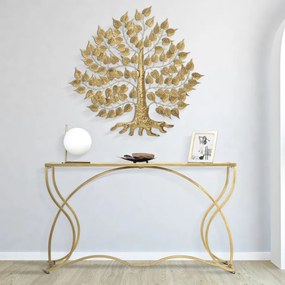MESA CONSOLA SUNSHINE 130X40X75 CM DOURADA E PRETA