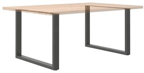 Pés para mesa de jantar em formato de U, 2 peças, antracite, 100x(72-7