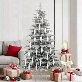 vidaXL Decoração de Árvore de Natal 40 pcs Branco