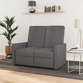 vidaXL Sofá reclinável de 2 lugares tecido cinzento-claro