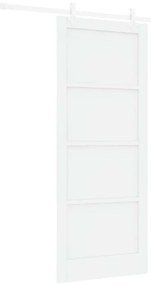 Porta Deslizante vidaXL com Conjunto de Ferragens Branca 86x211 cm Mad