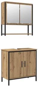 Conjunto de Móveis para Casa de Banho 2 Peças em Carvalho Artisan de M