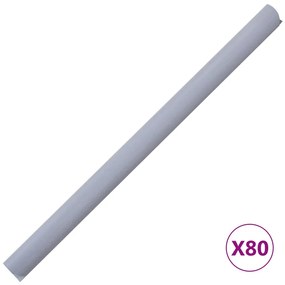 4 pcs painéis privacidade p/ jardim 35x0,19 m PVC cinza-claro
