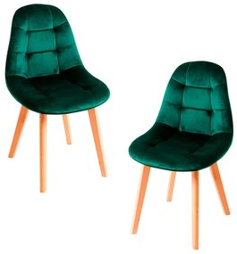Pack 2 Cadeiras Kelen Veludo - Verde