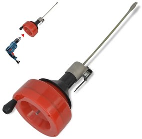 vidaXL Limpador de canos funcionamento manual ou com broca 8 m