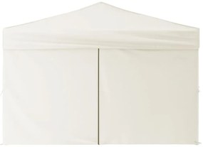 Tenda para festas dobrável com paredes laterais 3x3 m creme