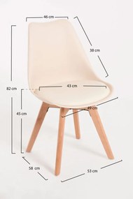 Pack 4 Cadeiras Synk Basic - Beige