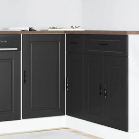 Armário base de cozinha Porto derivados de madeira preto