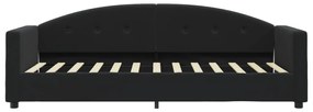 Sofá-cama com colchão 80x200 cm veludo preto