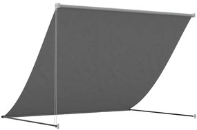 Toldo retrátil 250x150 cm tecido e aço antracite