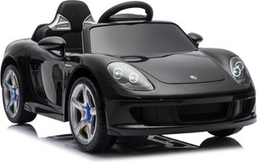 Carro elétrico para Crianças 12V de 2 a 5 anos Porsche 911 Carrera, Rodas de espuma EVA, Assento Couro ecológico e controlo remoto Preto