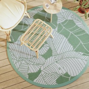 Tapete de exterior Ø160 cm ARAKIL PP Verde