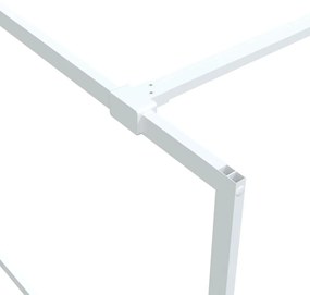 Divisória de chuveiro branco 80x195 cm vidro ESG transparente