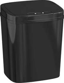 HOMCOM Balde de Lixo Automático 15L com Sensor Infravermelhos e Modo Manual Anel de Retenção Antimarcas 27,6x21,4x33,5 cm Preto | Aosom Portugal