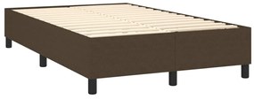 Cama com molas/colchão 120x200 cm tecido castanho-escuro