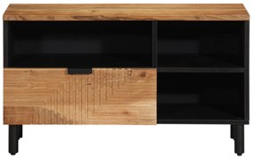 Aparador de TV vidaXL 80x33,5x46 cm Madeira Sólida de Acácia
