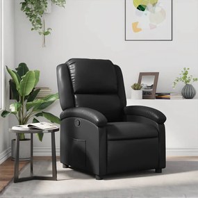 vidaXL Poltrona reclinável couro artificial preto