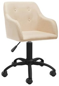 vidaXL Cadeira de escritório giratória tecido cor creme