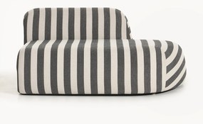 Módulo com chaise longue às riscas Wolke