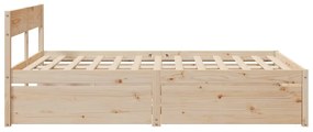 Cama sem colchão 160x200 cm madeira de pinho maciça