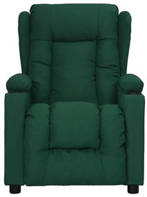 Poltrona reclinável tecido verde-escuro