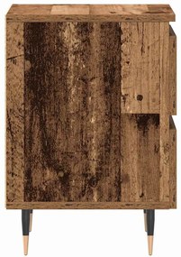 Mesas de Cabeceira 2 pcs Madeira Antiga 40x35x50 cm Madeira Engenharia