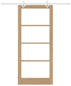 Conjunto de Porta Deslizante com Hardware vidaXL 93x211 cm Madeira Mac