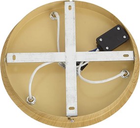 Plafon de teto Japandi madeira clara com spots ajustáveis 3-luzes IP44 - Ducha