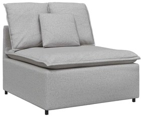 Sofá modular com almofadas cinzento nublado